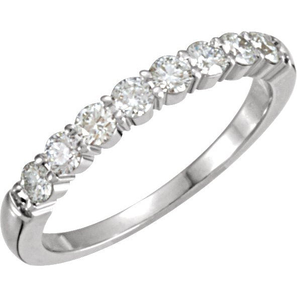 14K White 1/2 CTW Diamond Anniversary Band