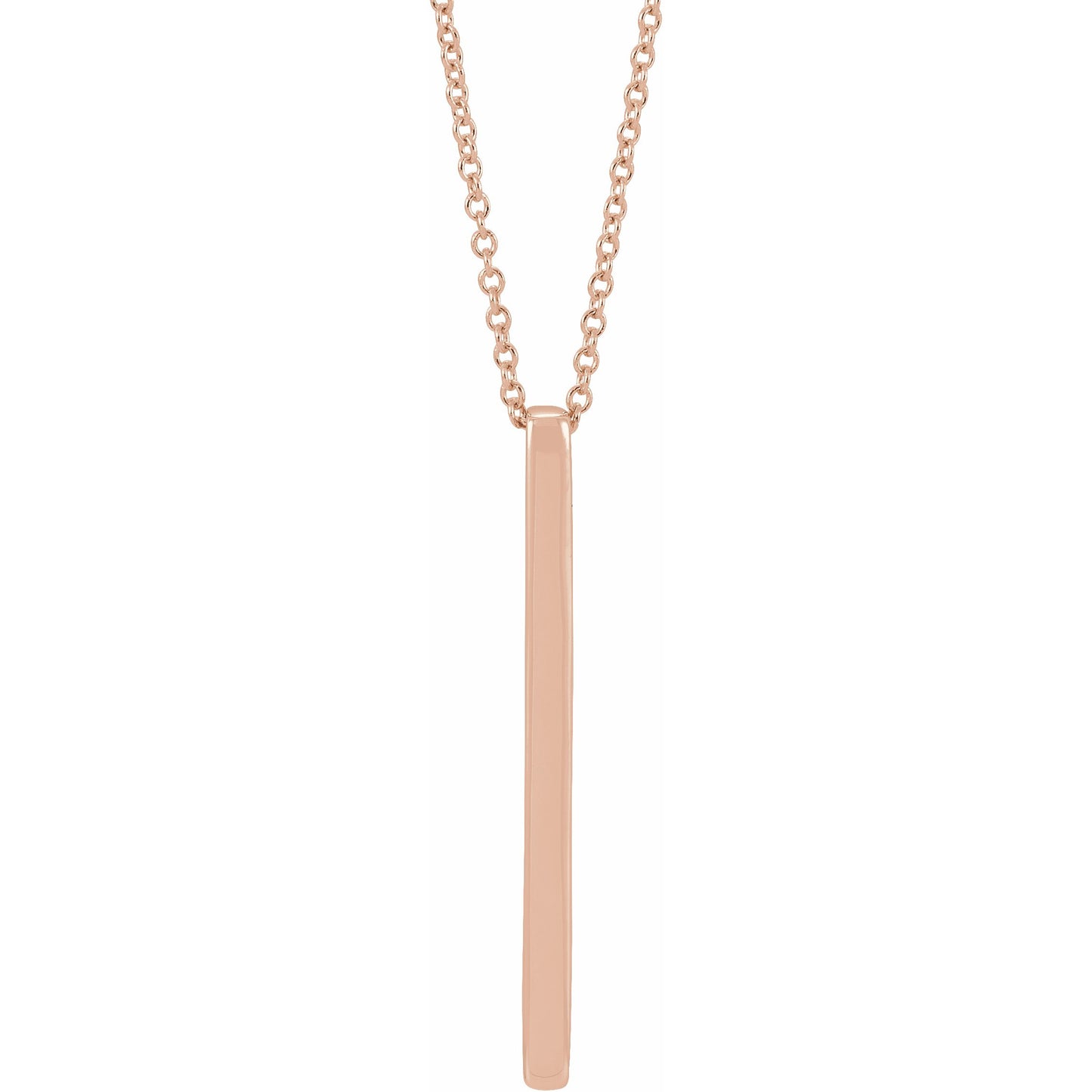 14K Rose Bar 16-18 Necklace
