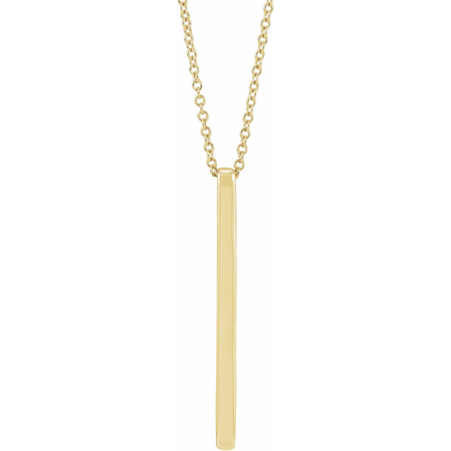 14K Yellow Bar 16-18 Necklace