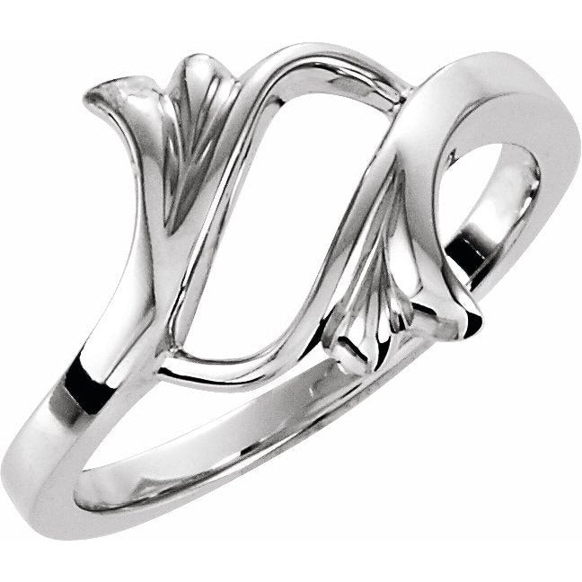 14K White Freeform Remount Ring