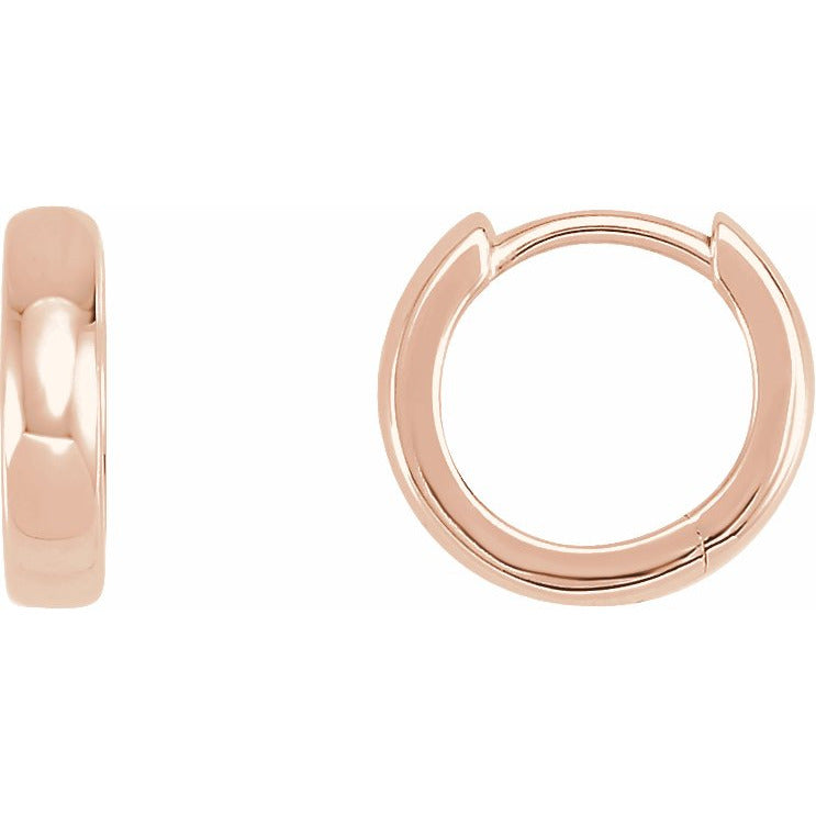 14K Rose 11.5 mm Huggies