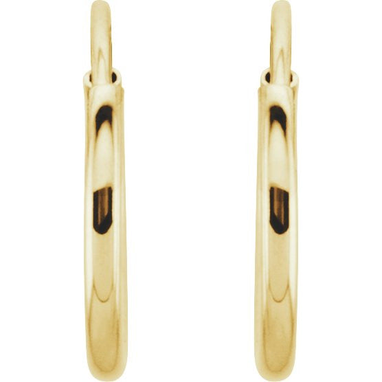 14K Yellow 10 mm Endless Huggies