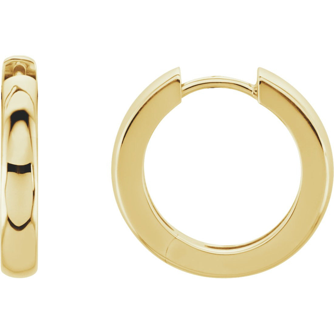 14K Yellow 17.5 mm Hinged Hoop Earrings
