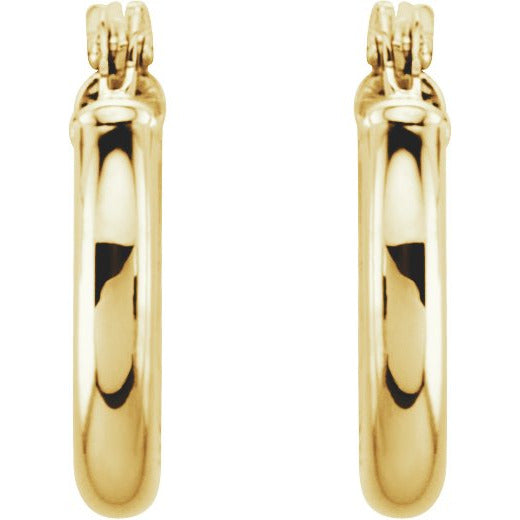 14K Yellow 13 mm Huggies