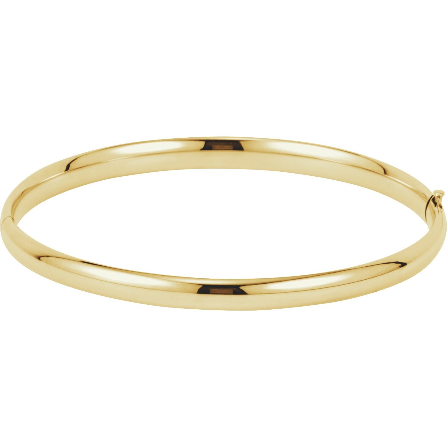 14K Yellow 4.75 mm Hinged Bangle Bracelet