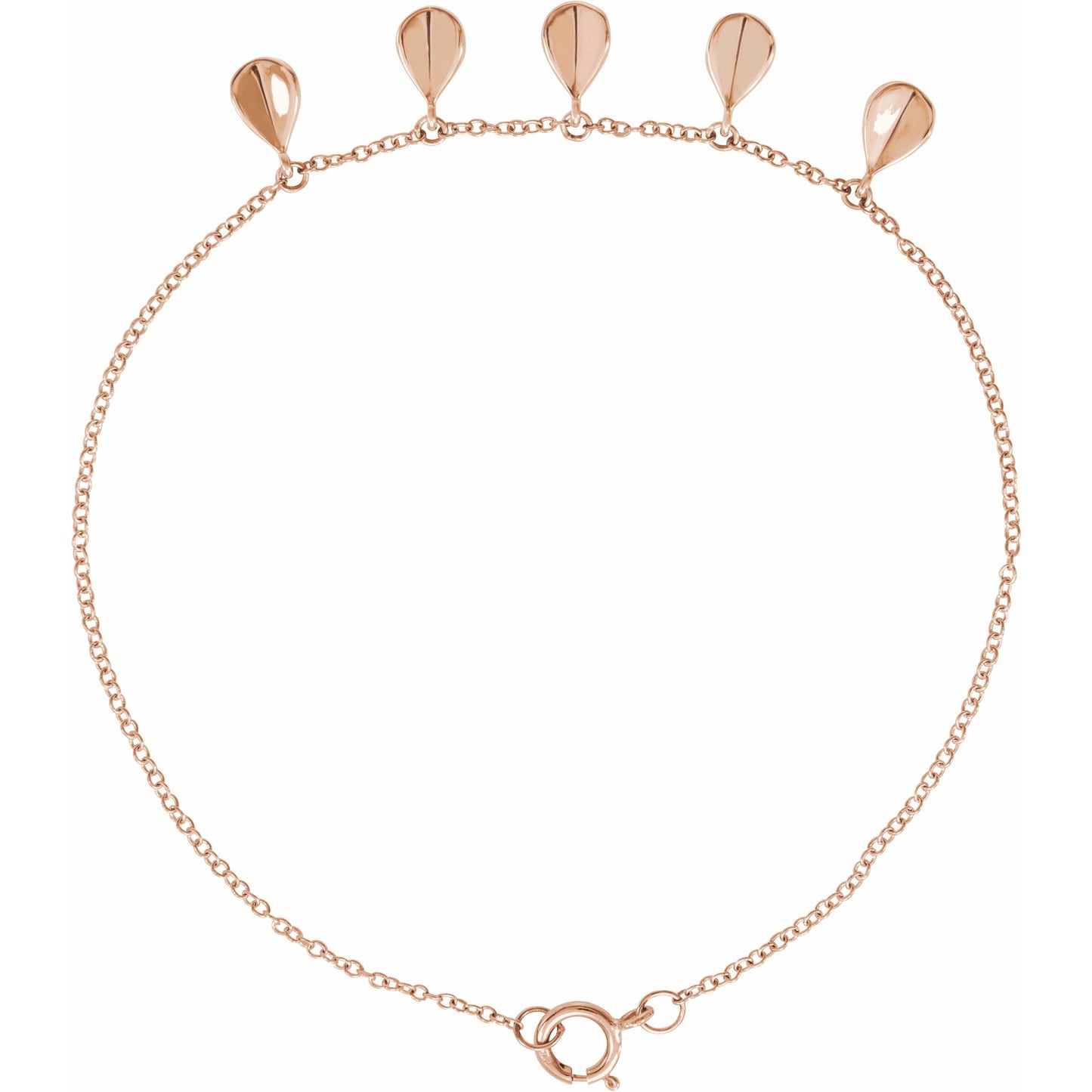 14K Rose Geometric 5-Station 7 Bracelet