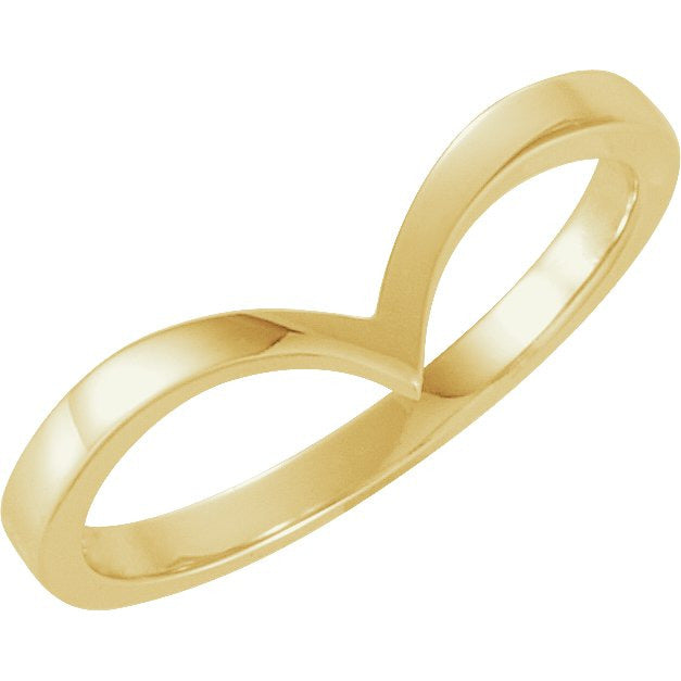 18K Yellow V Ring