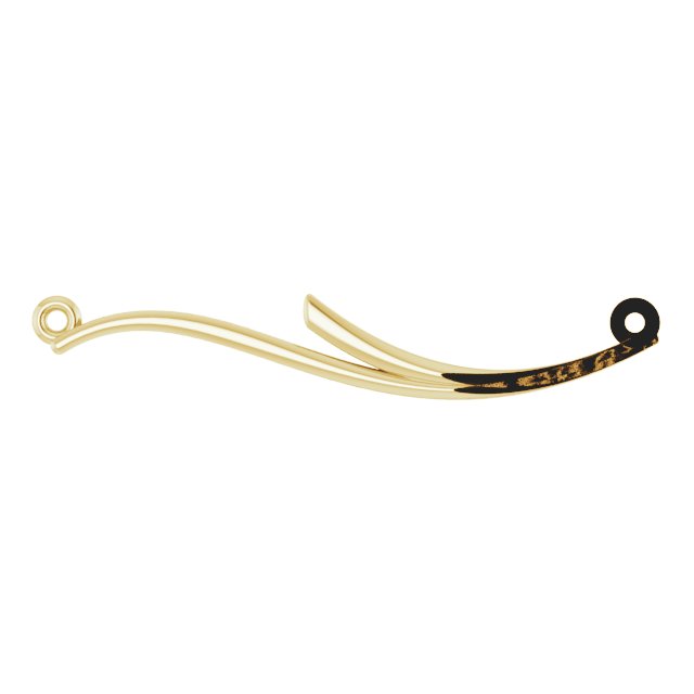 14K Yellow Curvilinear Bar 17.5 Necklace