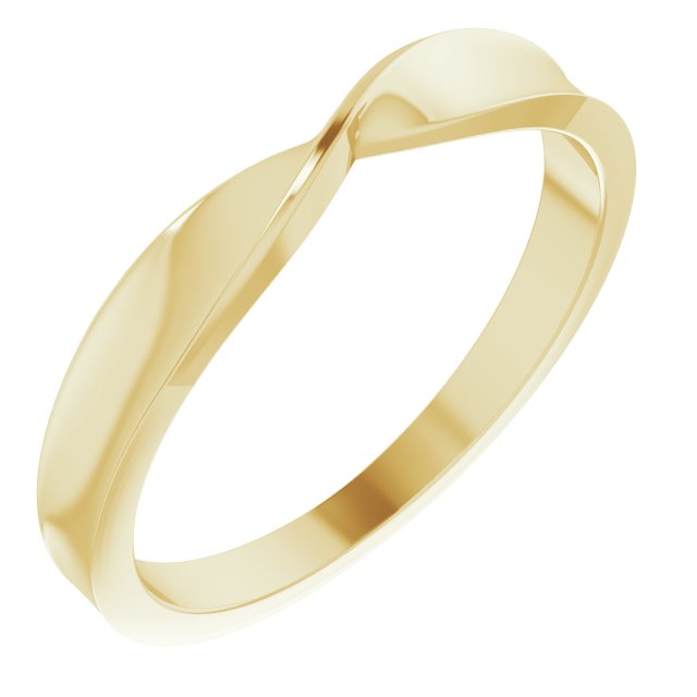 14K Yellow 3 mm Stackable Twist Ring