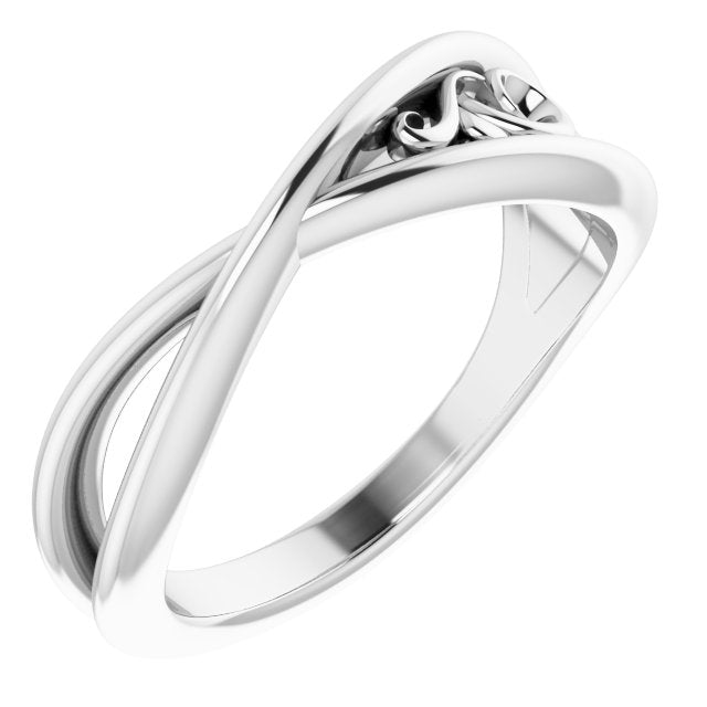 14K White Sculptural-Inspired Ring