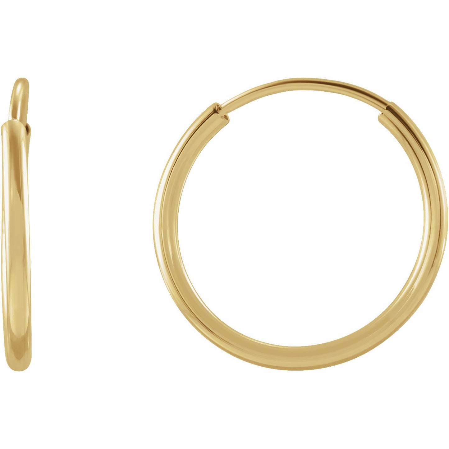 14K Yellow 12 mm Endless Huggies