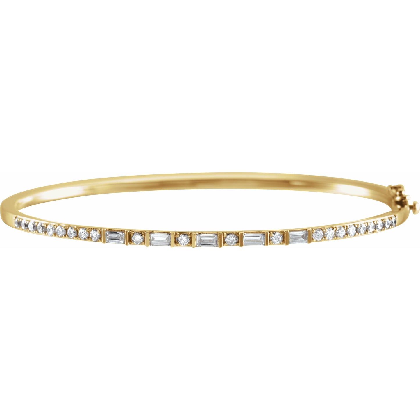14K Yellow 1 CTW Diamond 7 Bangle Bracelet