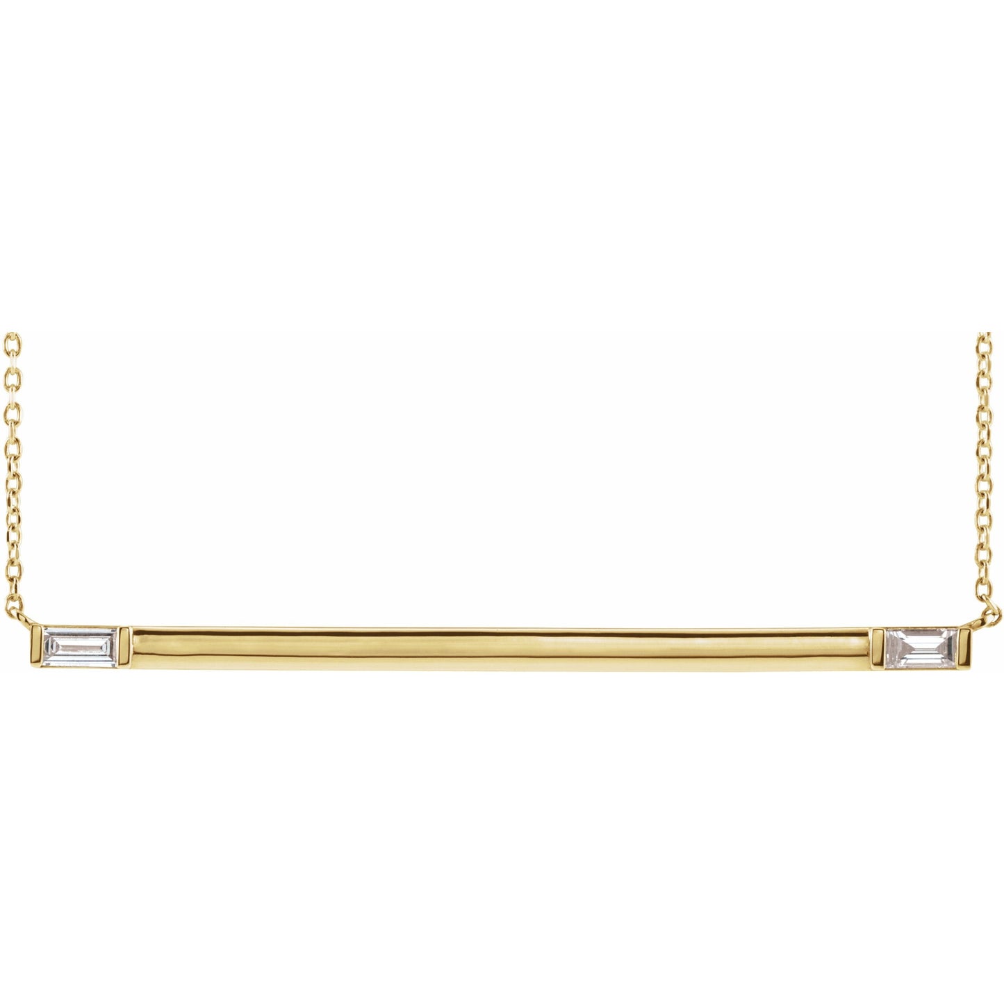 14K Yellow 1/4 CTW Diamond Bar 18 Necklace