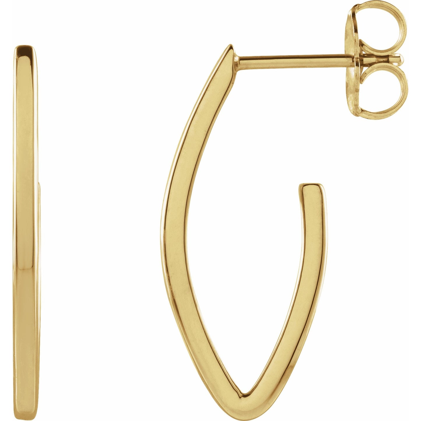 14K Yellow 20 mm Geometric Hoop Earrings