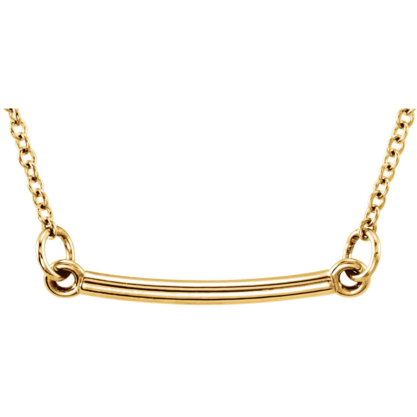 14K Yellow Tiny Poshu00ae Bar 16-18 Necklace