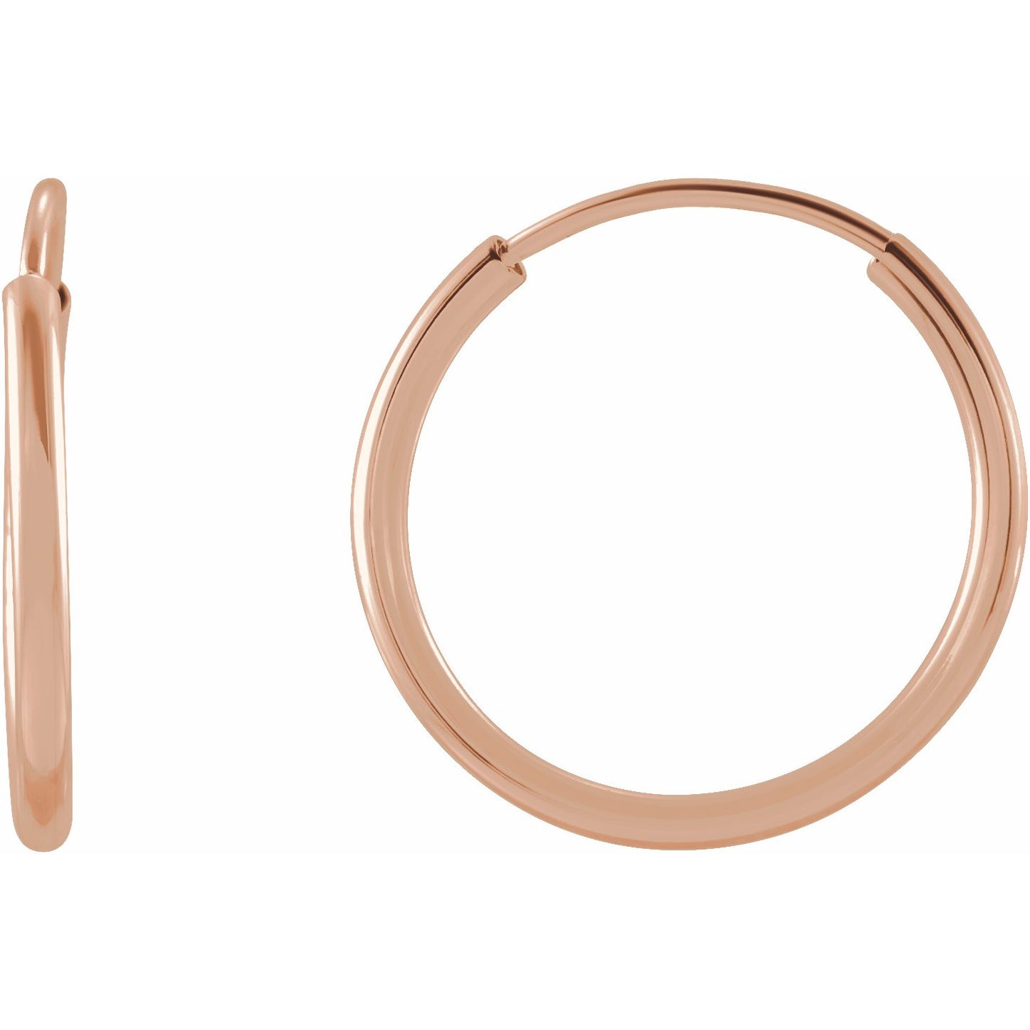 14K Rose 12 mm Endless Huggies