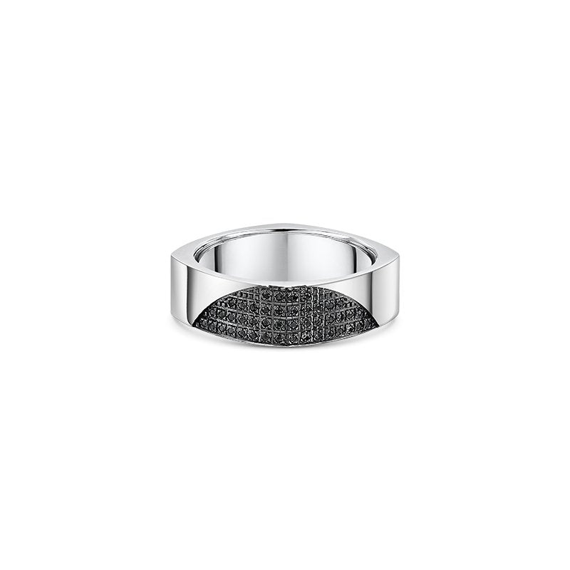 630A02 Dora Men's White Gold Diamond Wedding Band