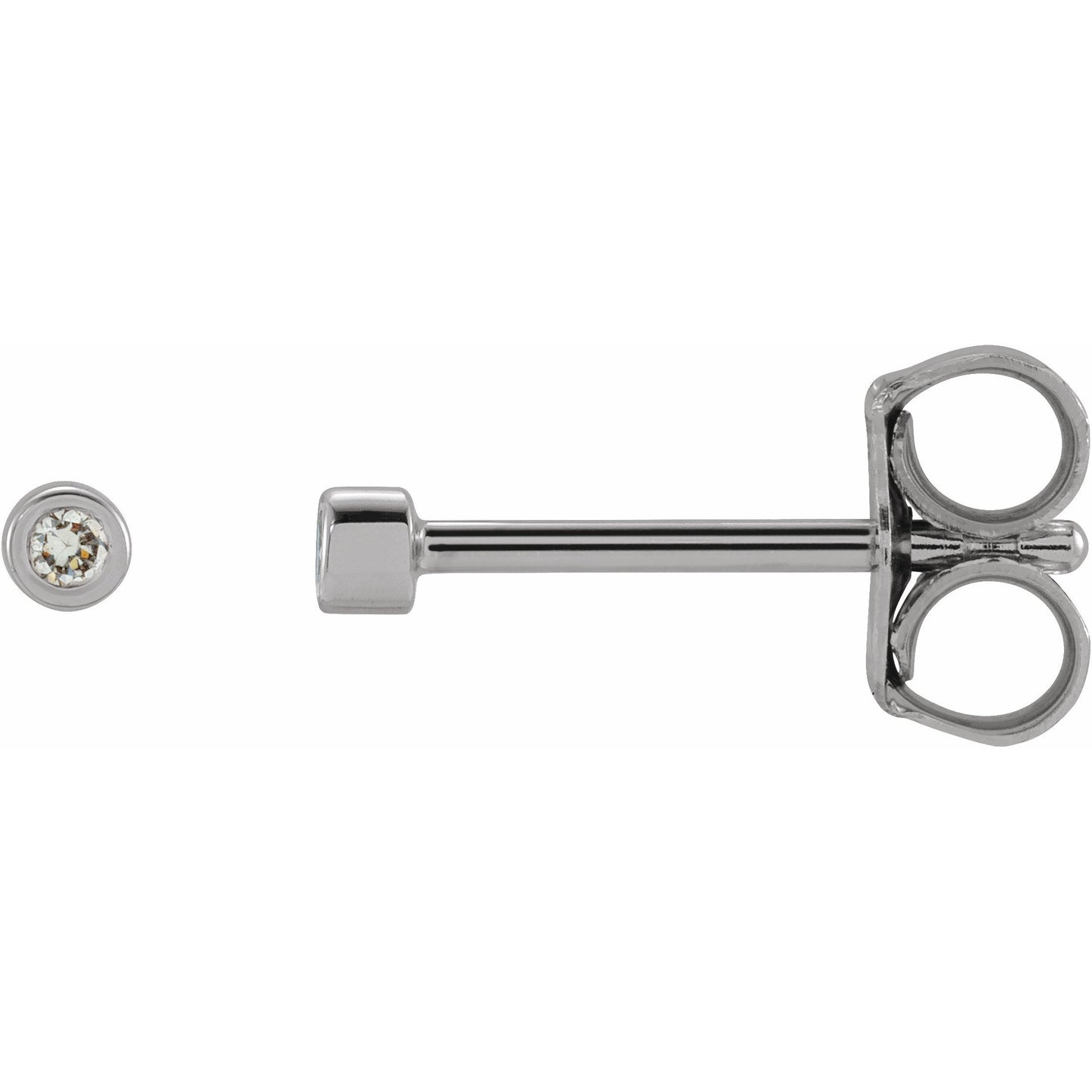 14K White .02 CTW Diamond Micro Stud Earrings