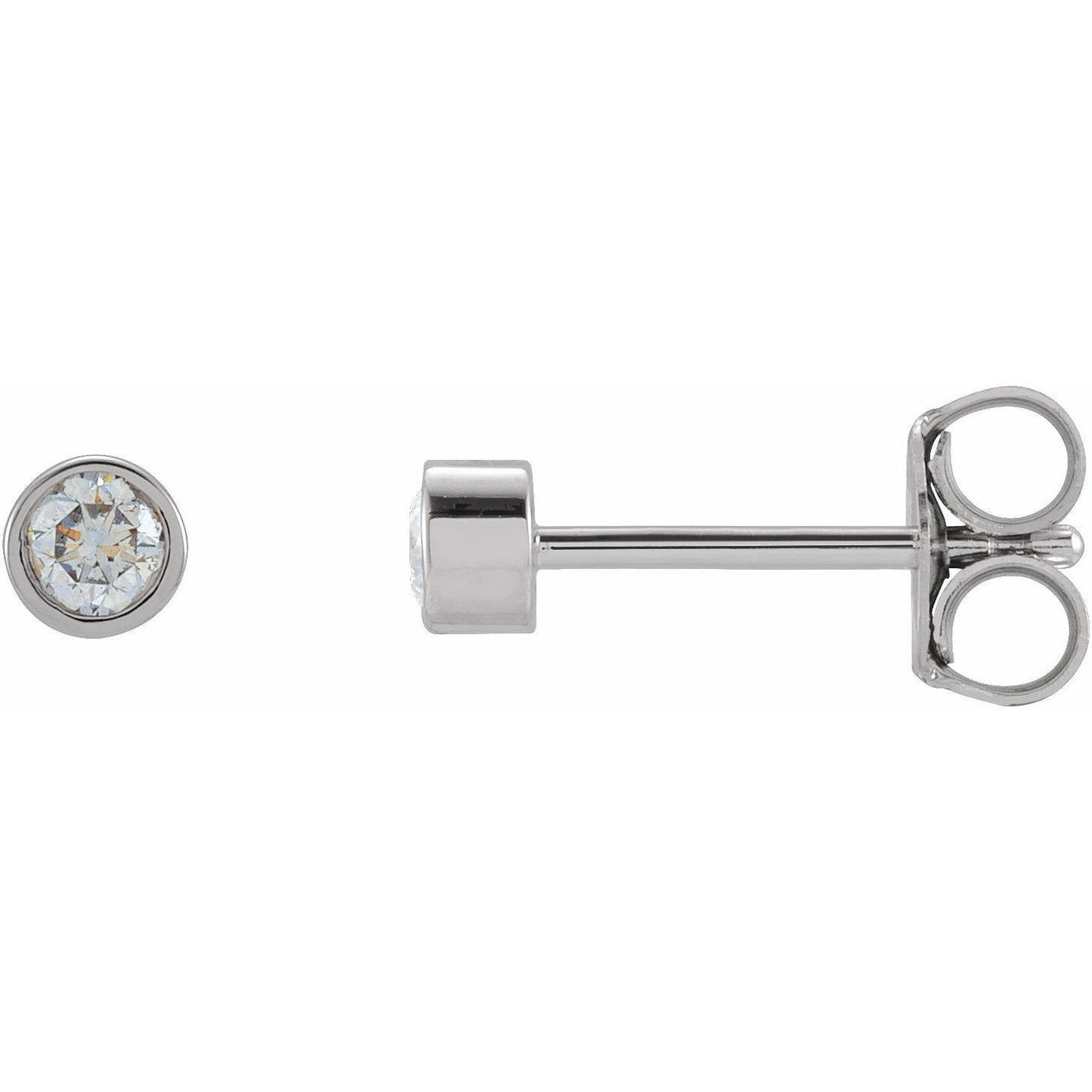 14K White .0125 CTW Diamond Micro Stud Earrings