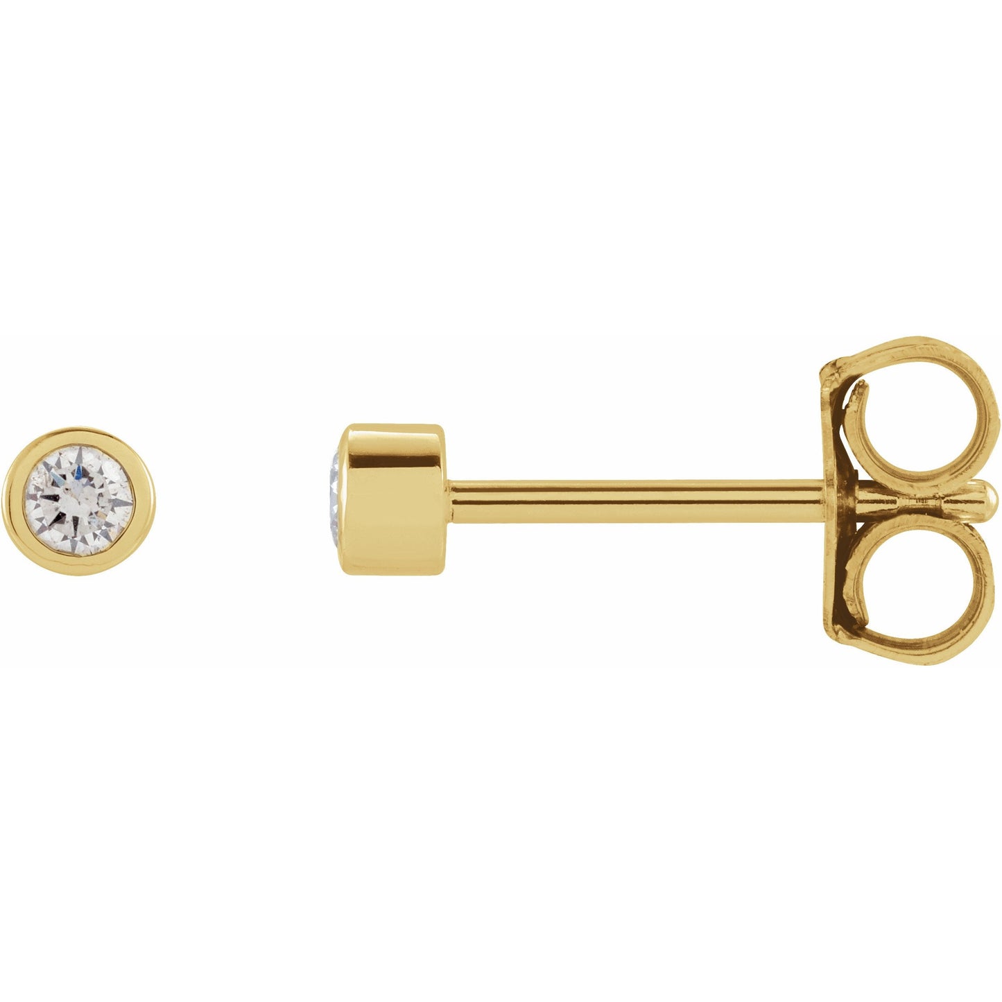 14K Yellow .06 CTW Diamond Micro Stud Earrings