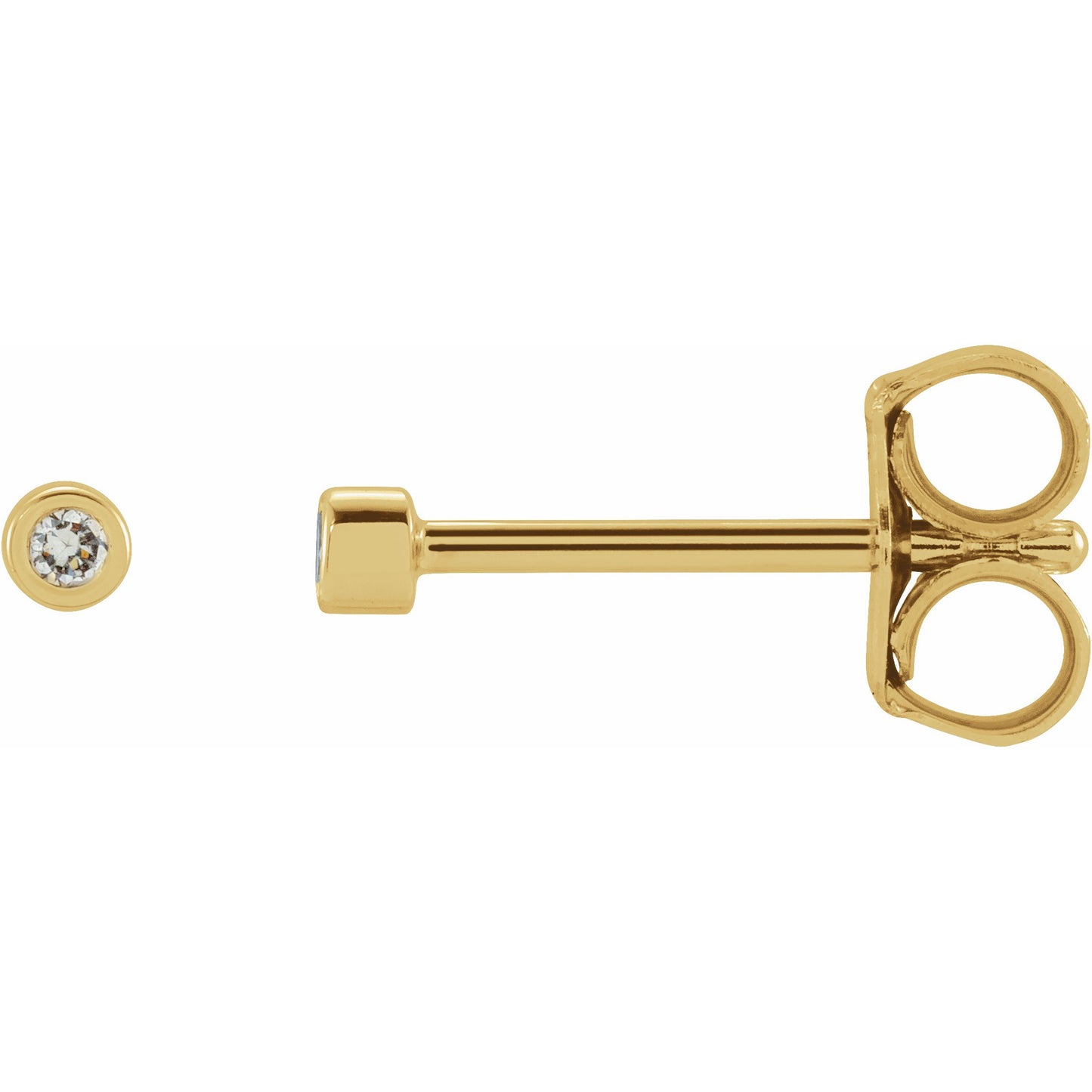 14K Yellow .02 CTW Diamond Micro Stud Earrings