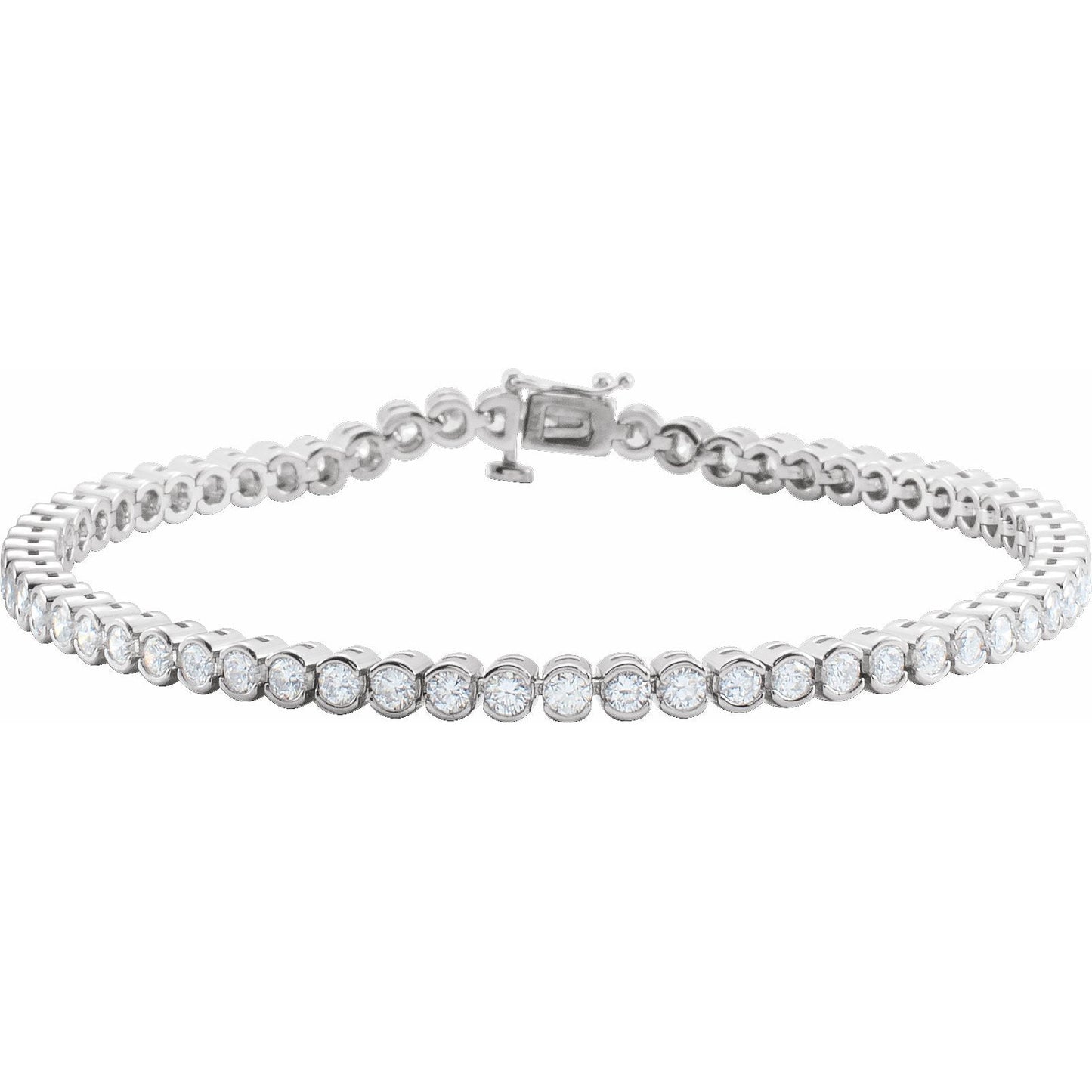 14K White 3 1/6 CTW Diamond Line 7.25 Bracelet