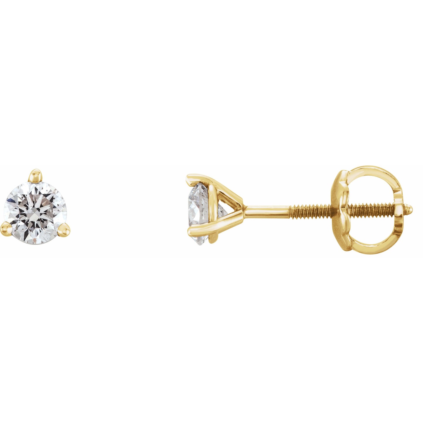 14K Yellow 1/3 CTW Diamond Earrings