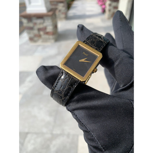 Piaget 18k Yellow Gold Ladies Watch on Leather Band