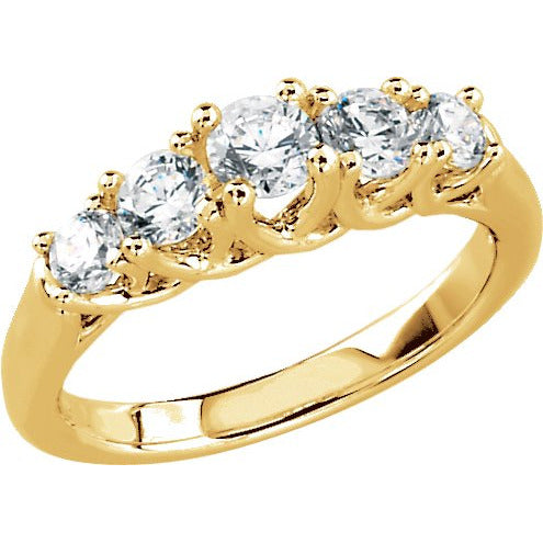 14K Yellow 1/2 CTW Diamond Anniversary Band