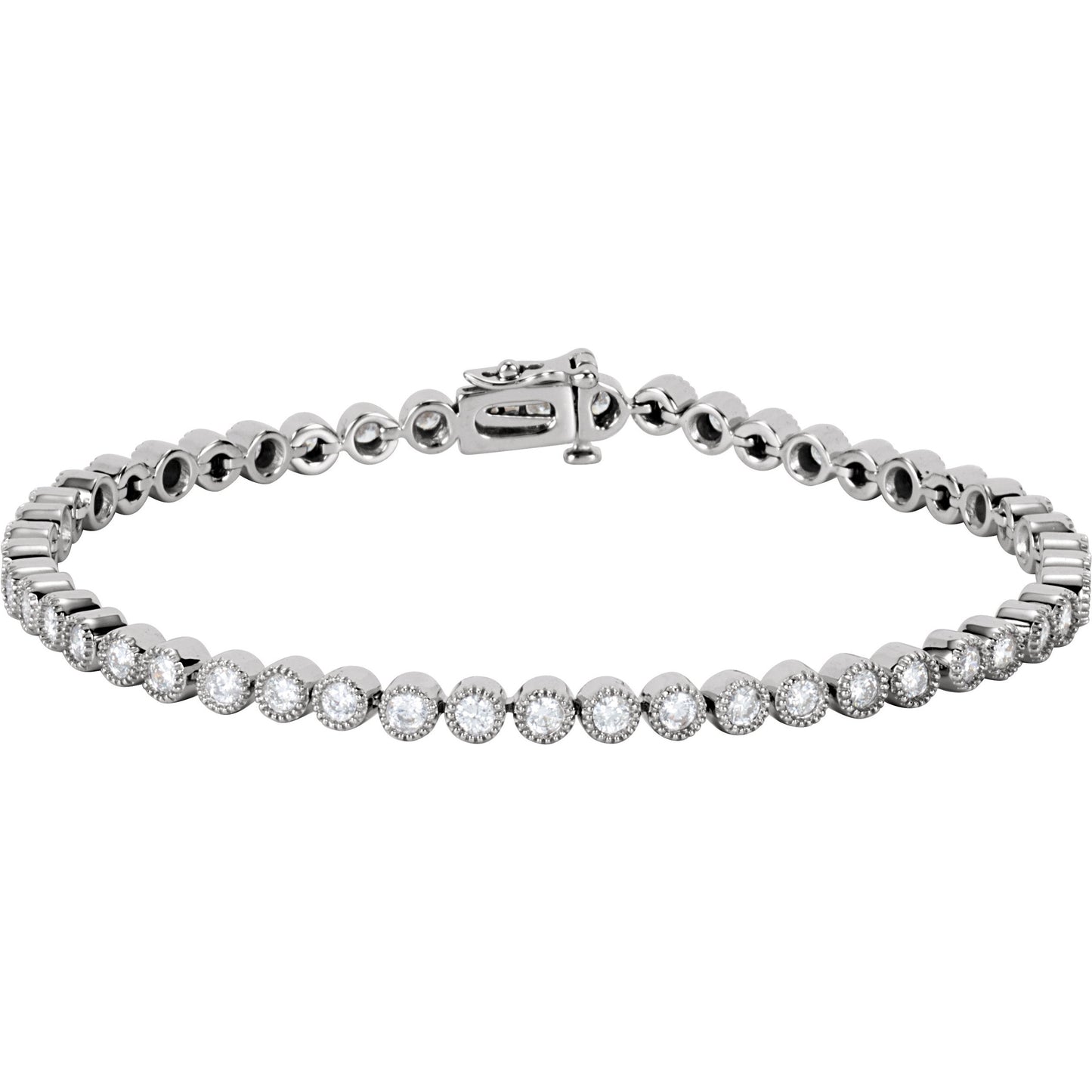 14K White 2 CTW Diamond Line 7.25 Bracelet