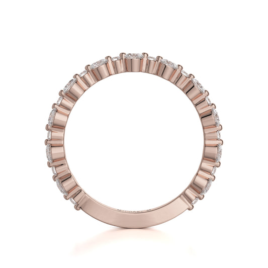 Michael M 18k Rose Gold Diamond Wedding Band