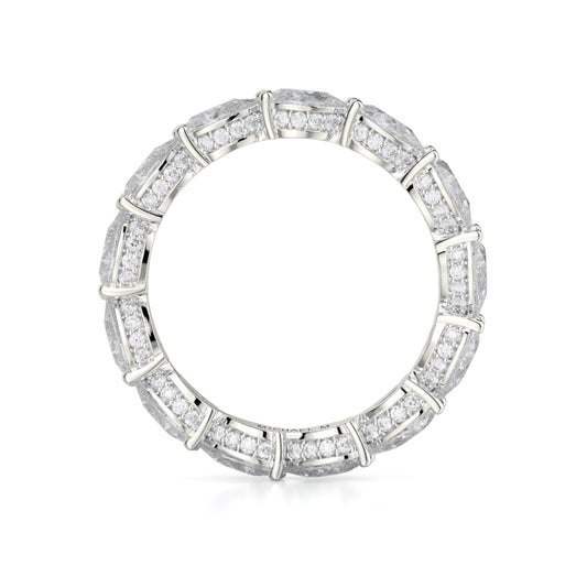 Michael M 18k White Gold Eternity Wedding Band