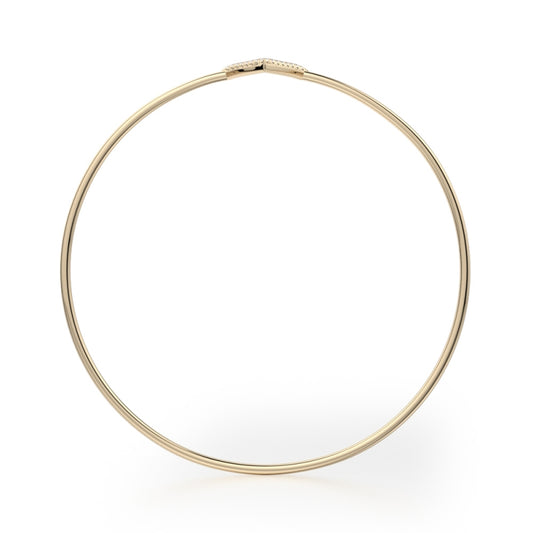 Michael M 14k Yellow Gold Diamond Bangle Bracelet