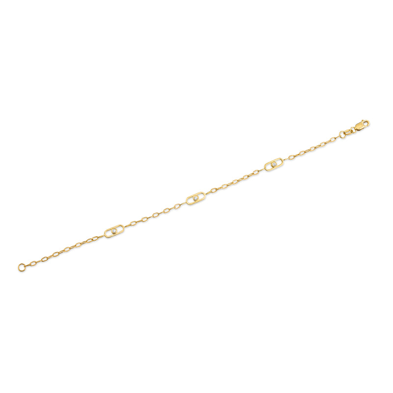Michael M 14k Yellow Gold Diamond Bracelet