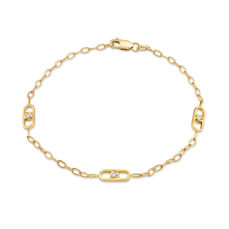 Michael M 14k Yellow Gold Diamond Bracelet