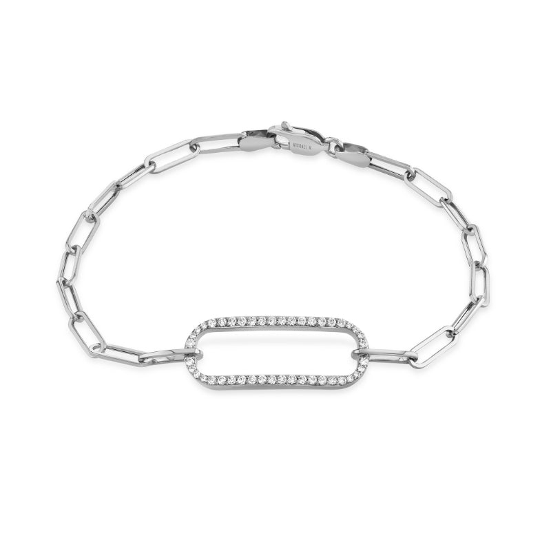 Michael M 14k White Gold Diamond Bracelet