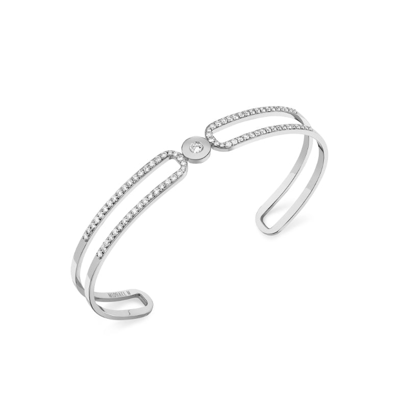 Michael M 14k White Gold Diamond Bracelet