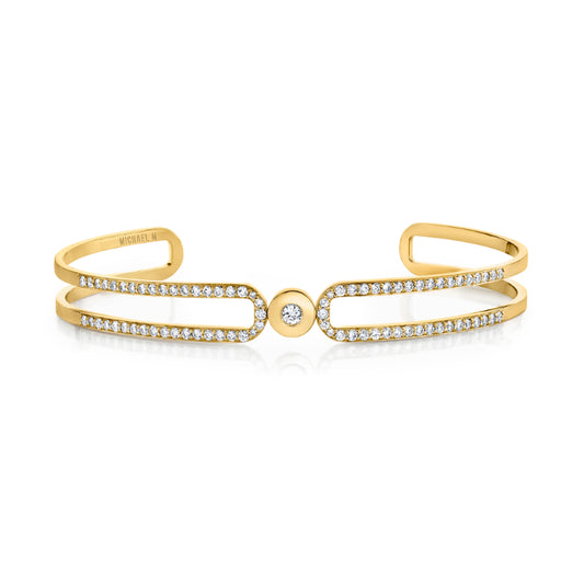 Michael M 14k Yellow Gold Diamond Bracelet
