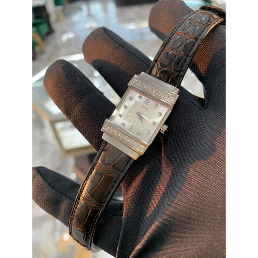 14k White Gold Concord Crystale w/ Diamond Dial and Bezel Watch