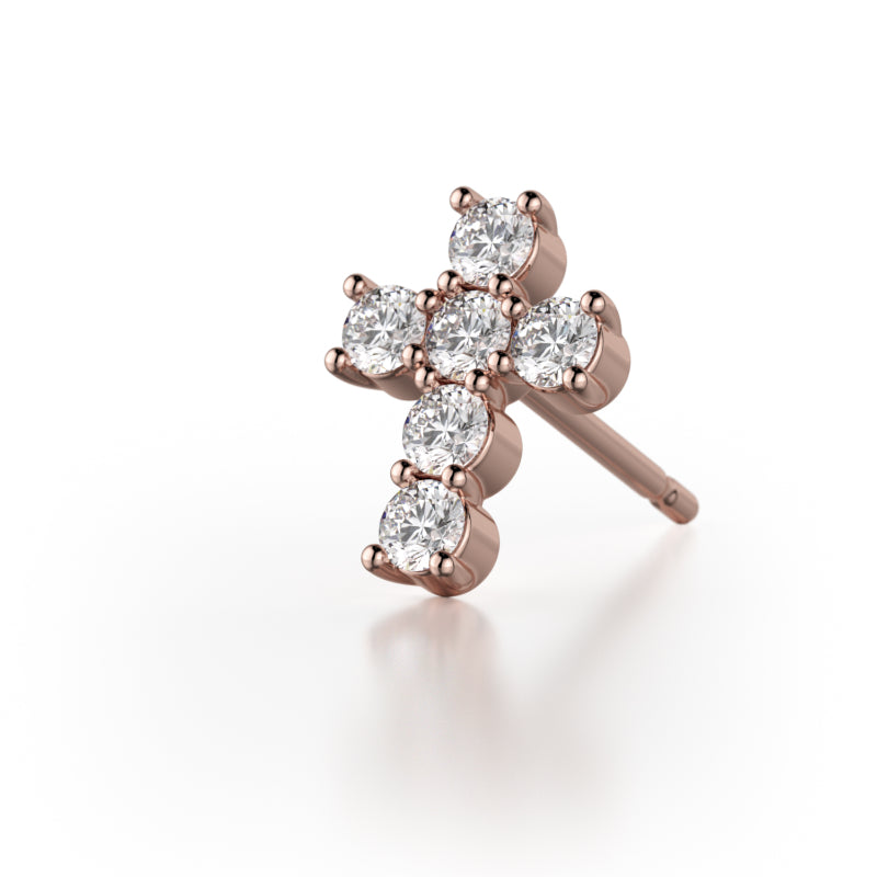 Michael M 18k Gold Rose Studs Earring