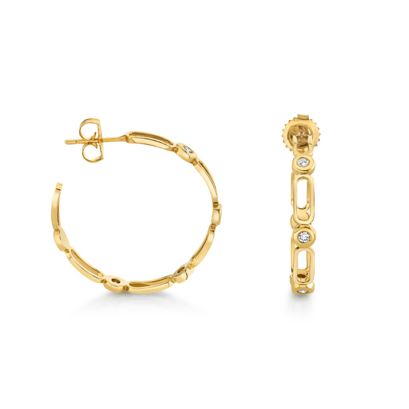 Michael M 14k Yellow Gold Diamond Earring