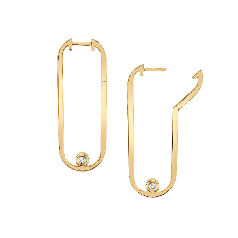 Michael M 14k Yellow Gold Diamond Earring