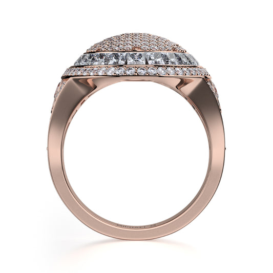 Michael M 18k Gold Rose Diamond Ring