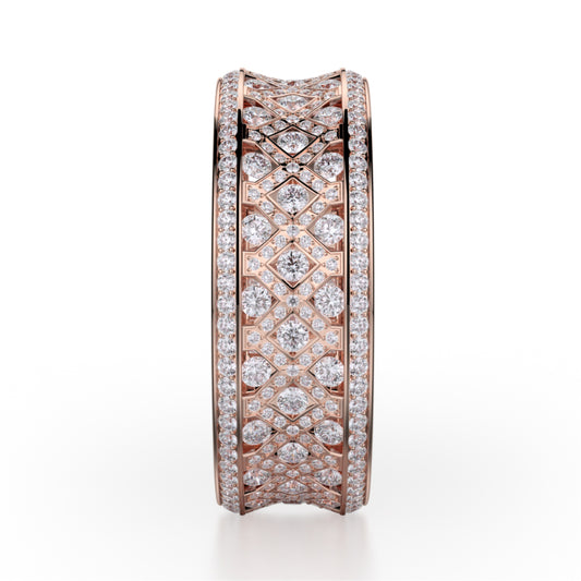 Michael M 18k Gold Rose Diamond Ring