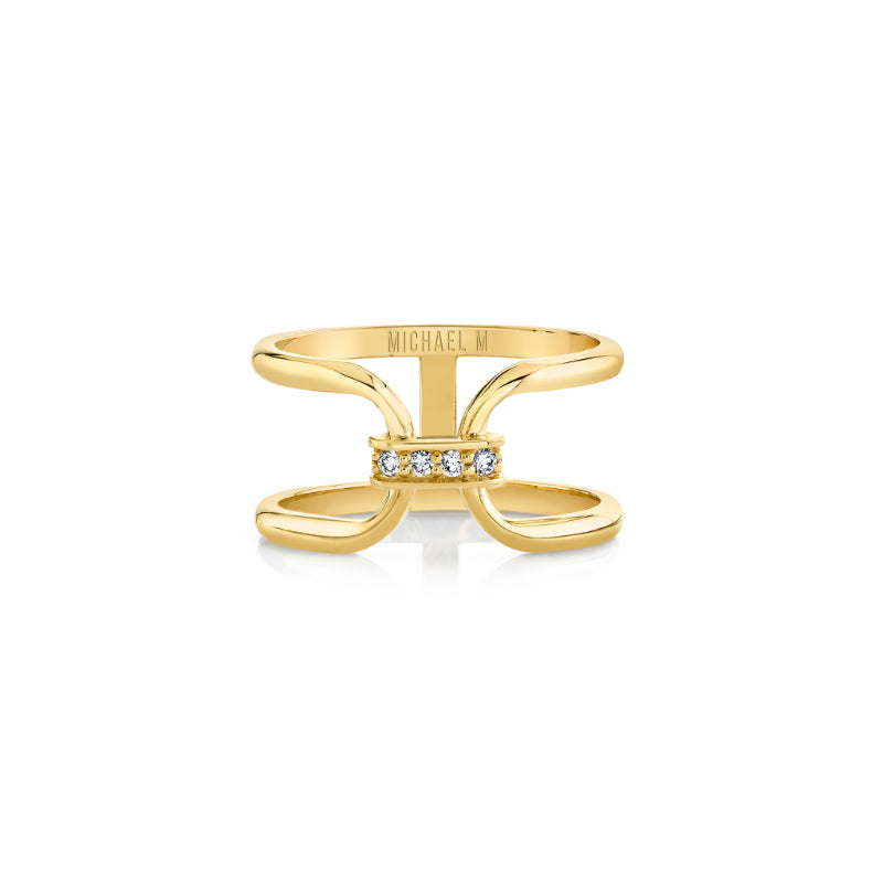 Michael M 14k Yellow Gold Diamond Ring