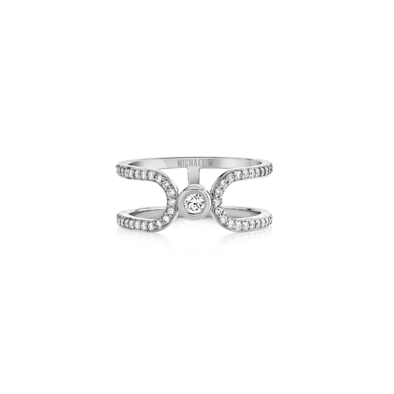 Michael M 14k White Gold Diamond Ring