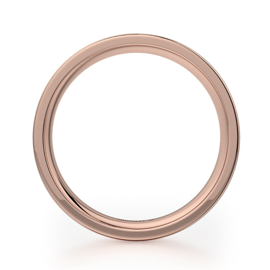 Michael M 18k Rose Gold Men's Wedding Band