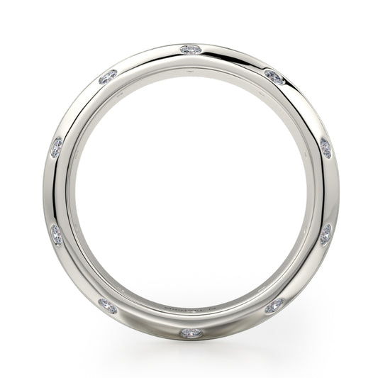 Michael M 18k White Gold Men's Wedding Band