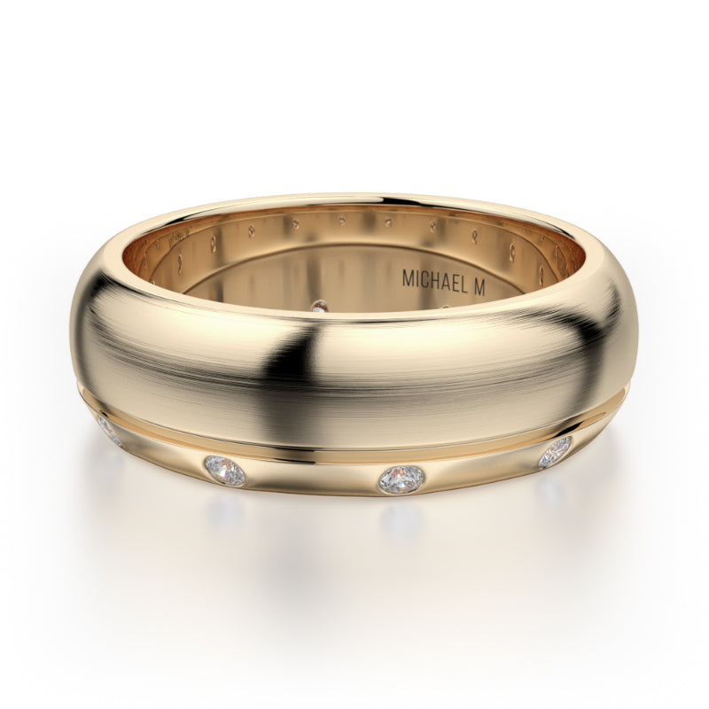 Michael M 18k Yellow Gold Men's Wedding Band