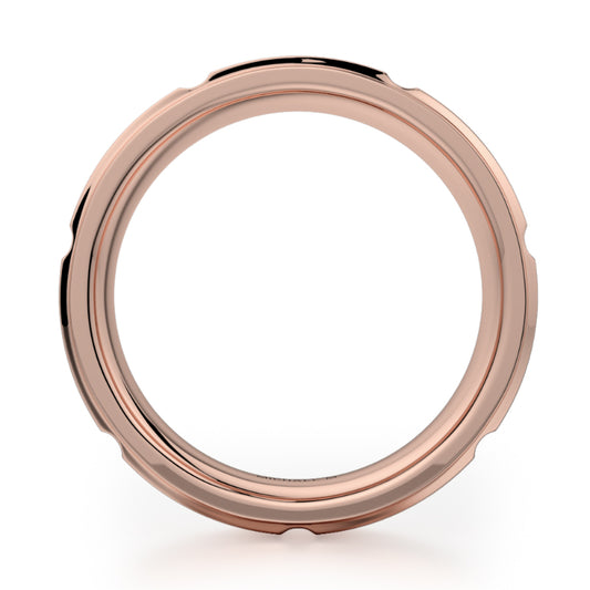 Michael M 18k Rose Gold Men's Wedding Band